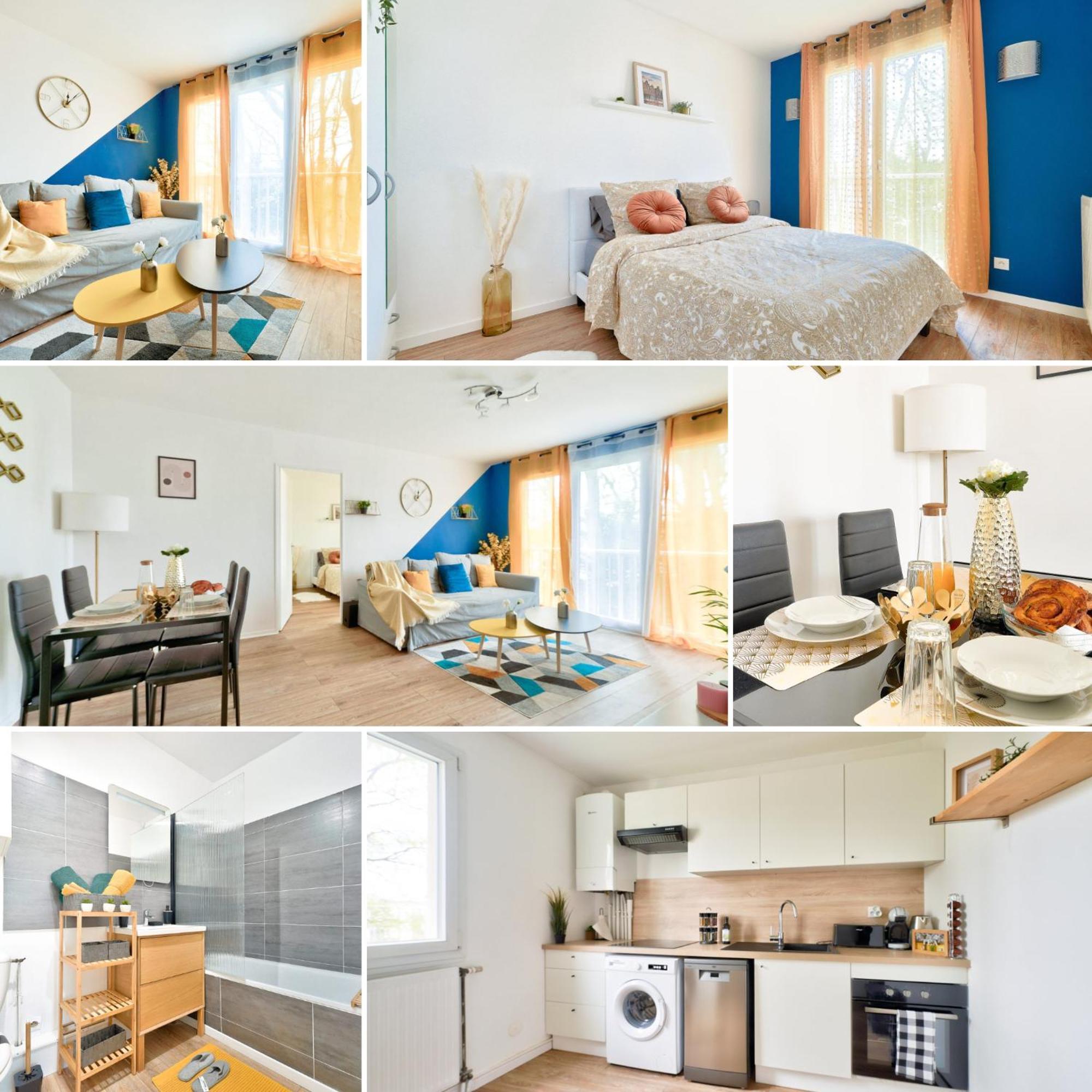 Le Cosy Yellow Appartement Lumineux A 5 Min De La Gare D'Evry Avec Parking Gratuit Courcouronnes Exterior foto